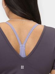 Sweaty Betty Light Blue Gaia V-Neck T-Shirt - Image 6 of 7