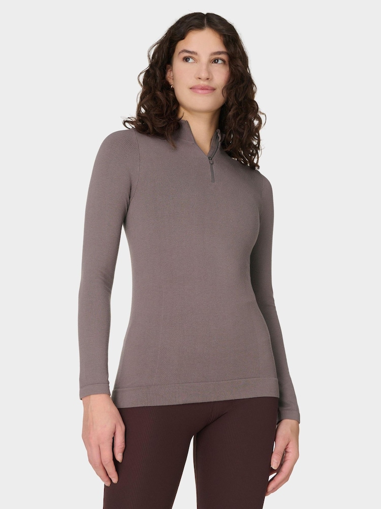 Sweaty Betty Mindful Flex Half Zip Long SLeeve Top - תמונה 1 מתוך 7 Sweaty Betty Mindful Flex Half Zip Long SLeeve Top - תמונה 1 מתוך 7
