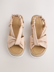 Nude Extra Wide Fit Forever Comfort® Slingback Shimmer Wedges - Image 1 of 5