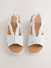 White Extra Wide Fit Forever Comfort® Slingback Shimmer Wedges - Image 6 of 9