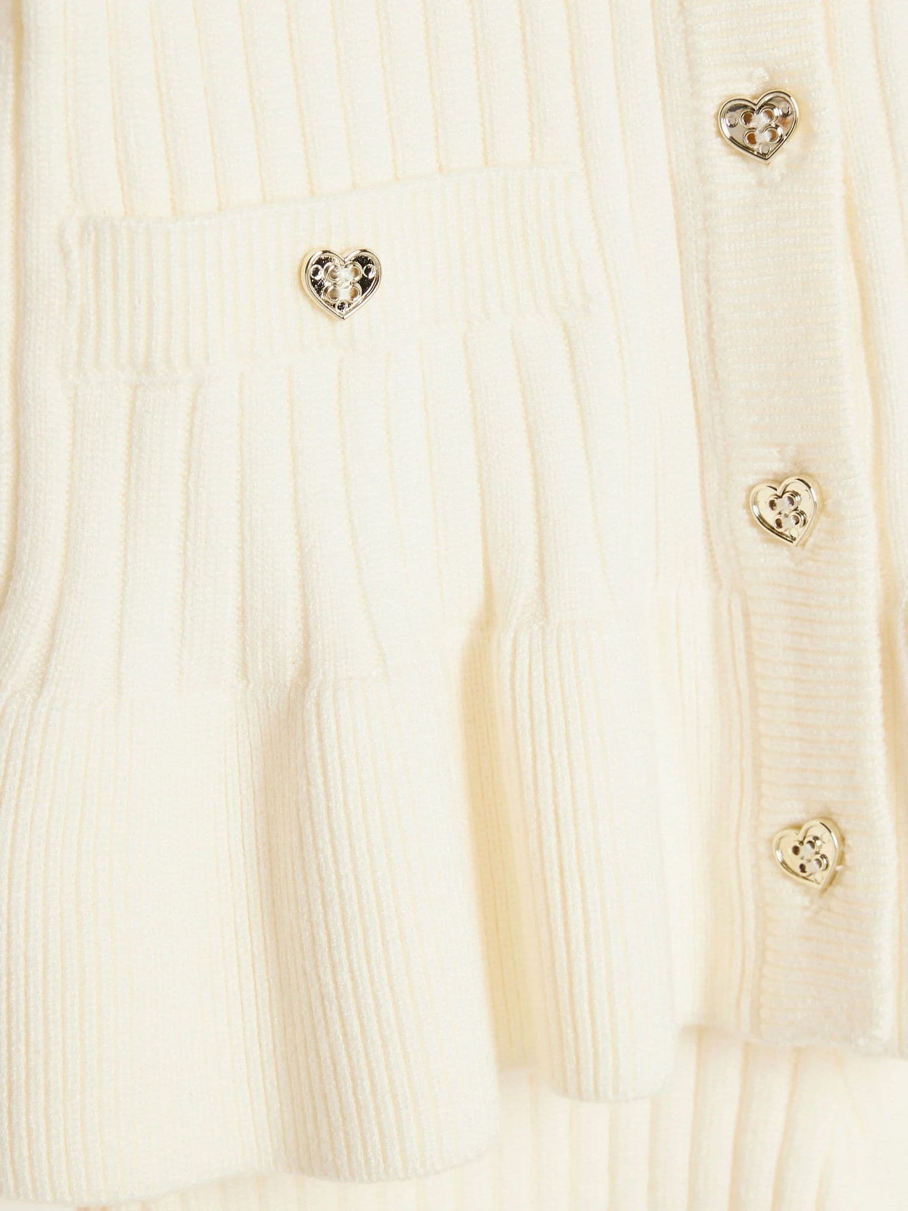 Buy River Island Cream Fur Collar Cardigan & Kickflare Set from