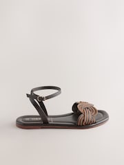 黃褐色棕色 - Forever Comfort® 梭織平底涼鞋 - 圖片 3/5