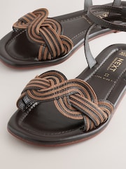 黃褐色棕色 - Forever Comfort® 梭織平底涼鞋 - 圖片 4/5