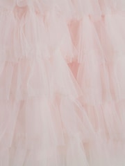 River Island Pink Flower Sequin Tulle Dress - Image 3 of 4