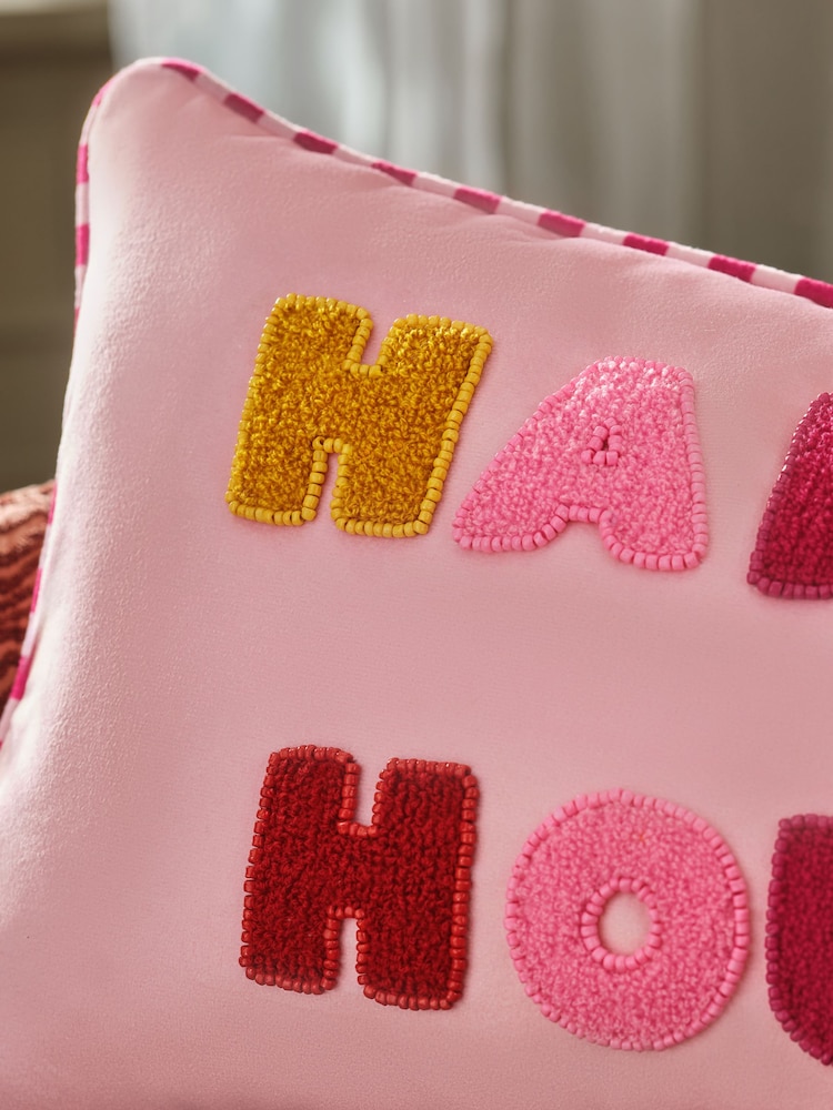 Multi 50 x 30cm Embellished Happy Hour Cushion - Image 2 of 4