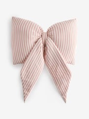Pink Extra Large 3D Stripe Bow Cushion - Image 3 of 4