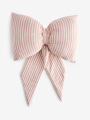 Pink Extra Large 3D Stripe Bow Cushion - Image 4 of 4