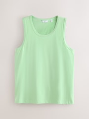 Blue/White/Green/Lilac Cotton Vests 4 Pack - Image 6 of 11