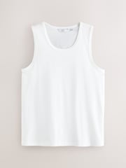 Blue/White/Green/Lilac Cotton Vests 4 Pack - Image 7 of 11