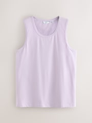 Blue/White/Green/Lilac Cotton Vests 4 Pack - Image 9 of 11