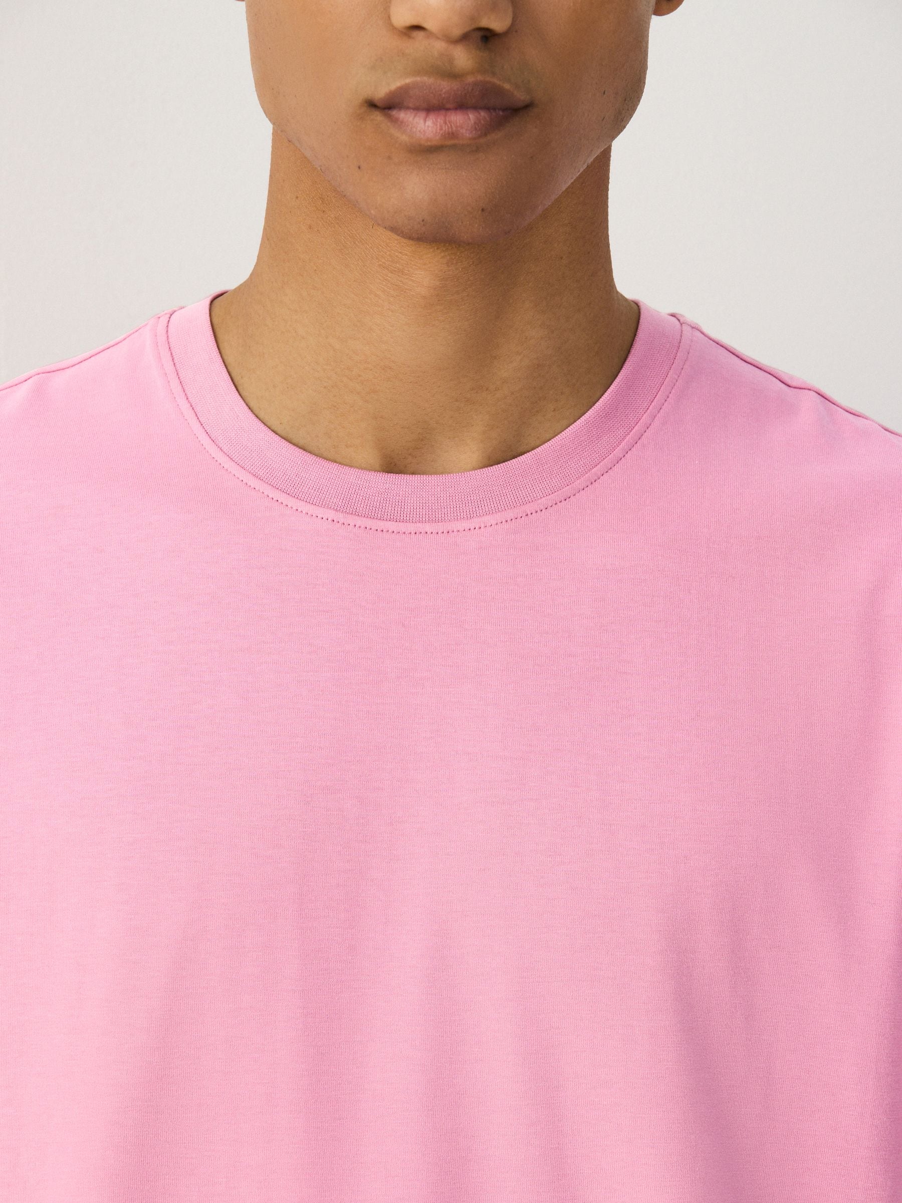 Buy Pink Candy Regular Fit Essential Crew Neck Cotton T-Shirt from