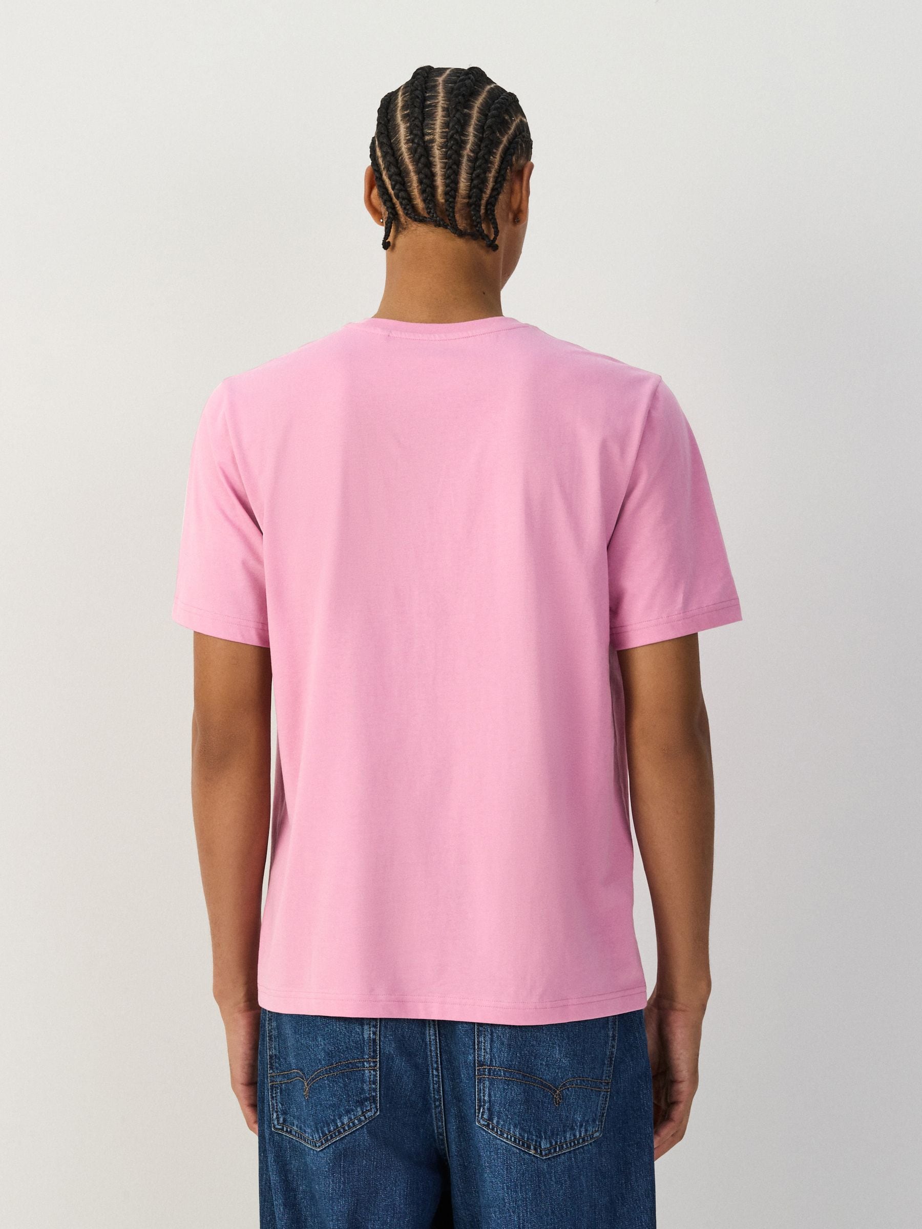 Buy Pink Candy Regular Fit Essential Crew Neck Cotton T-Shirt from