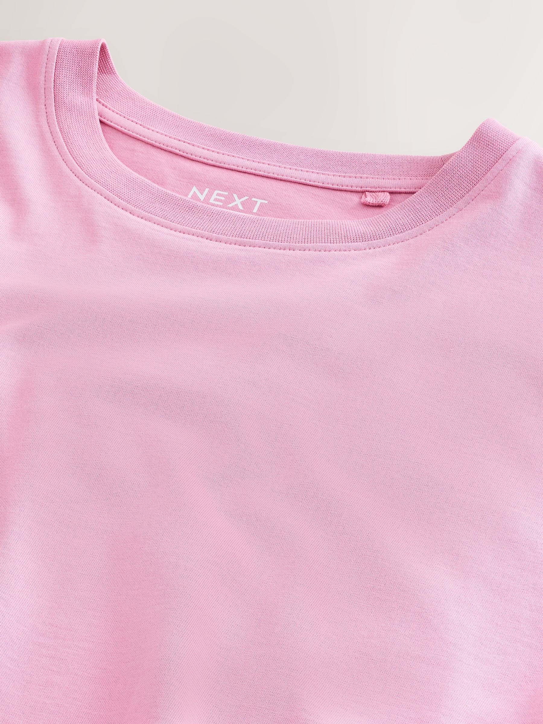 Buy Pink Candy Regular Fit Essential Crew Neck Cotton T-Shirt from