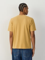 Yellow Regular Fit Essential Crew Neck Cotton T-Shirt - Image 4 of 8