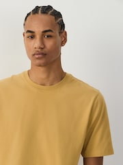 Yellow Regular Fit Essential Crew Neck Cotton T-Shirt - Image 5 of 8