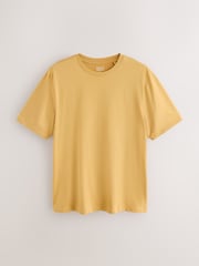 Yellow Regular Fit Essential Crew Neck Cotton T-Shirt - Image 6 of 8