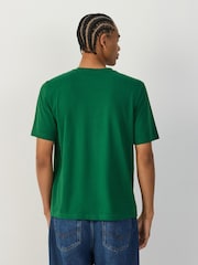 Bright Green Regular Fit Essential Crew Neck Cotton T-Shirt - Image 3 of 7