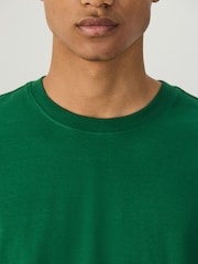 Bright Green Regular Fit Essential Crew Neck Cotton T-Shirt - Image 4 of 7
