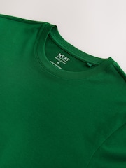Bright Green Regular Fit Essential Crew Neck Cotton T-Shirt - Image 6 of 7