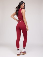 Nyekundu - OSIA V Waist Signature Leggings - Picha 4 kati ya 4