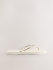 Qızıl - Kvadrat Ayaqlı Flip flop - 8şəkildən 6 şəkil