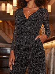 Sosandar Sparkle Wrap Jumpsuit - Imagen 5 de 5