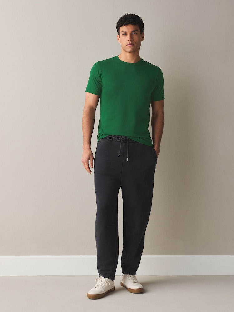 Tennis Green Slim Fit Essential Crew Neck Cotton T-Shirt - Image 2 of 8 Tennis Green Slim Fit Essential Crew Neck Cotton T-Shirt - Image 2 of 8