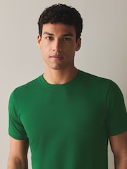 Tennis Green Slim Fit Essential Crew Neck Cotton T-Shirt - Image 4 of 8