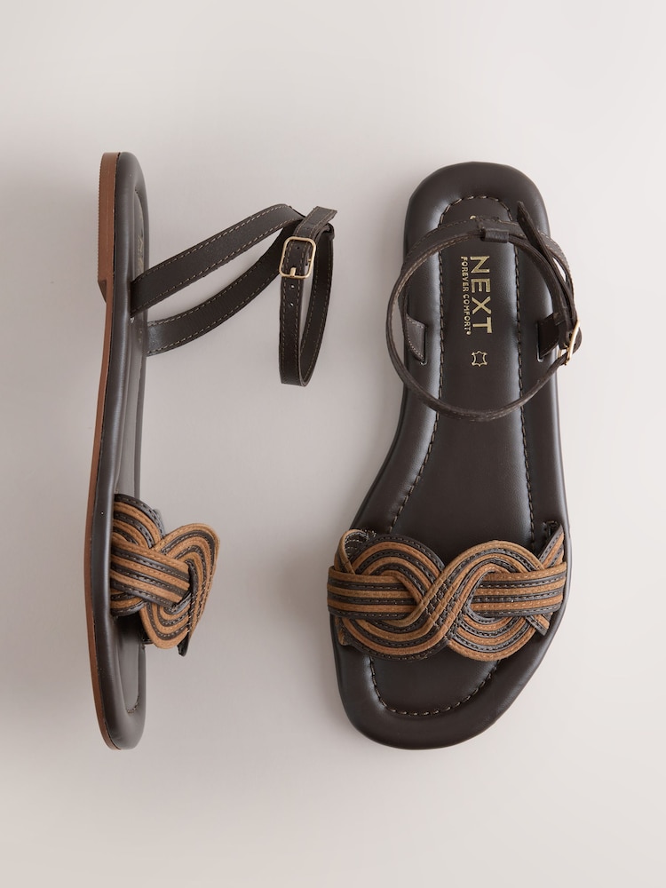 Tan खैरो - सधैंभरि कम्फर्ट ® बुनेको फ्ल्याट स्यान्डल - 9मध्ये 1 तस्बिर