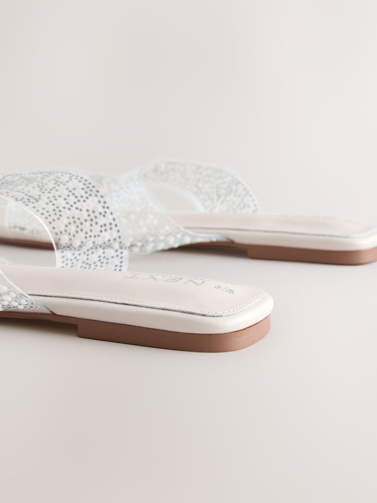 White Forever Comfort® Pearl Sandals - Image 10 of 10