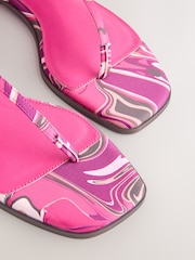 Pink Scarf Wrap Toe Thong Sandals - Image 7 of 8