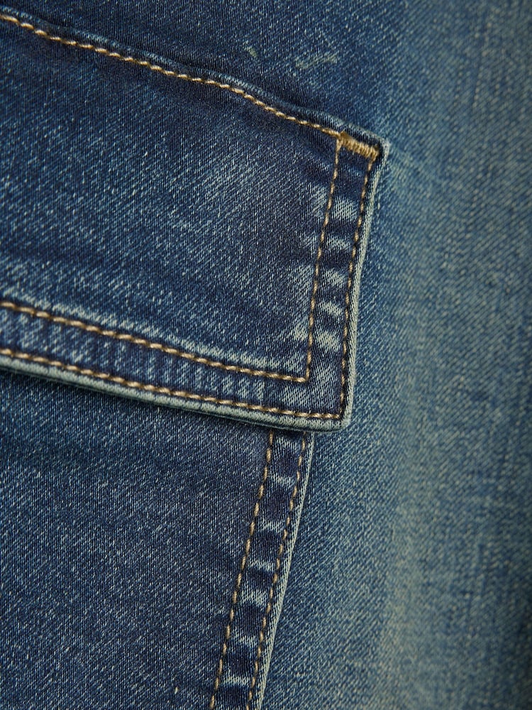 River Island Blue Loose Cargo Pocket Jeans - Image 5 of 5