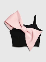 River Island Black Oversized Bow Top - Image 1 of 4