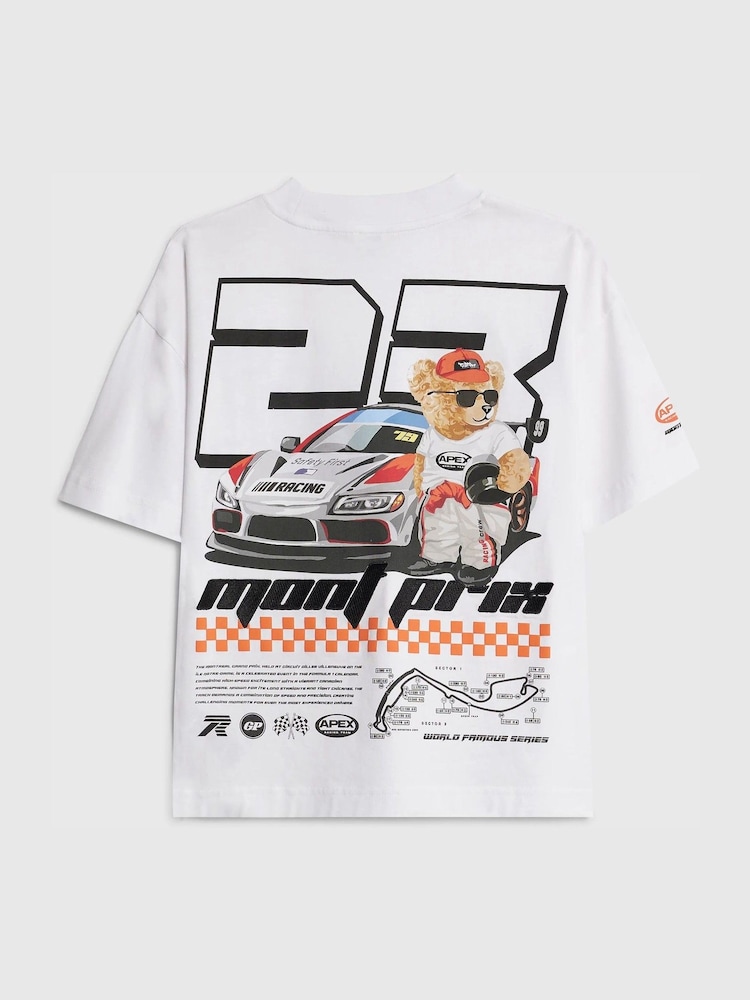 River Island OB Motocross Bear Car T-Shirt - صورة 2 من 4 River Island OB Motocross Bear Car T-Shirt - صورة 2 من 4