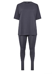 Yours Curve Grey Top And Leggings Set - Image 5 of 5