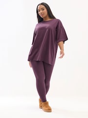 Yours Curve Red Top And Leggings Set - Image 2 of 5