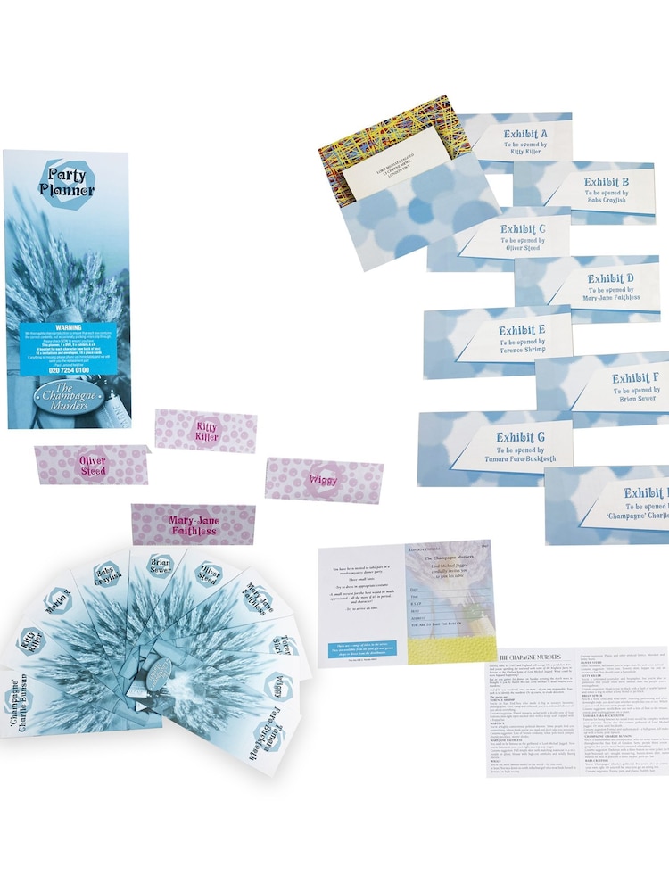 University Games Black Champagne Murders Mystery Dinner Party - Image 3 of 3 University Games Black Champagne Murders Mystery Dinner Party - Image 3 of 3