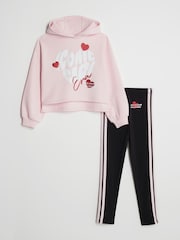 River Island Pink Iconic Girl Hoodie & Leggings Set - Image 1 of 5