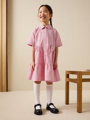 Red Cotton Rich Utility Bow Gingham School Dress (3-14yrs) - Image 2 of 8