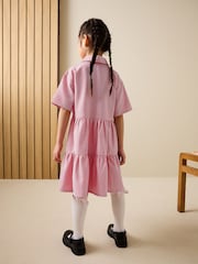 Red Cotton Rich Utility Bow Gingham School Dress (3-14yrs) - Image 3 of 8