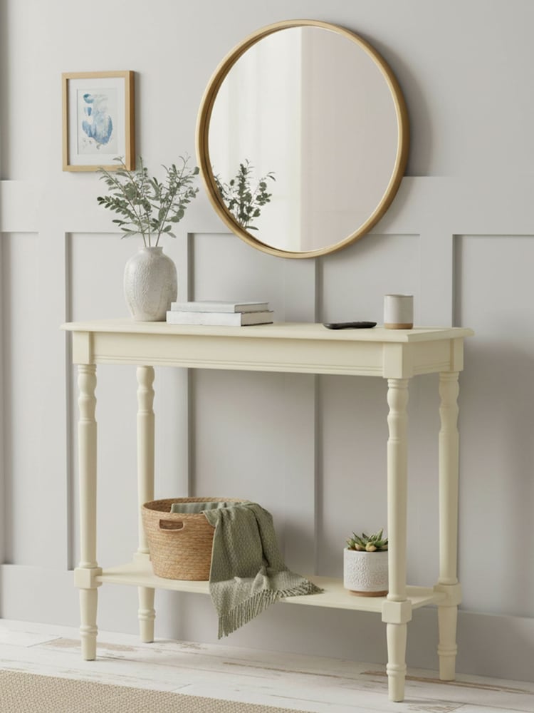 Interiors by Premier White Heritage Ivory Rectangular Console Table - Image 1 of 6