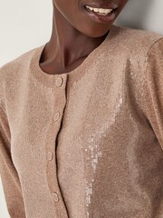 Monsoon Cream Simmi Sequin Cardigan - Image 3 of 4