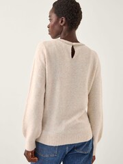 Monsoon Cream Ellen Diamanté Embellished Jumper - Image 3 of 4