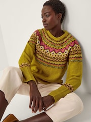 Monsoon Green Floy Fair Isle Jumper - Image 1 of 5