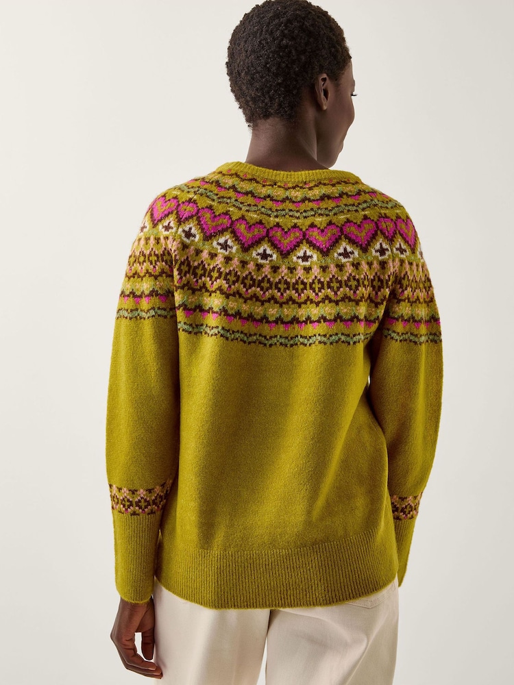 Monsoon Green Floy Fair Isle Jumper - Image 2 of 5