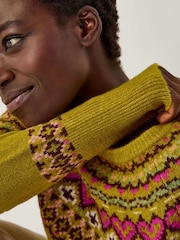 Monsoon Green Floy Fair Isle Jumper - Image 5 of 5