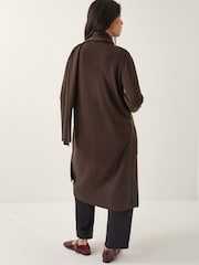 Monsoon Brown Santi Longline Cardigan & Scarf - Image 2 of 4