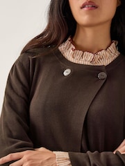 Monsoon Brown Santi Longline Cardigan & Scarf - Image 4 of 4