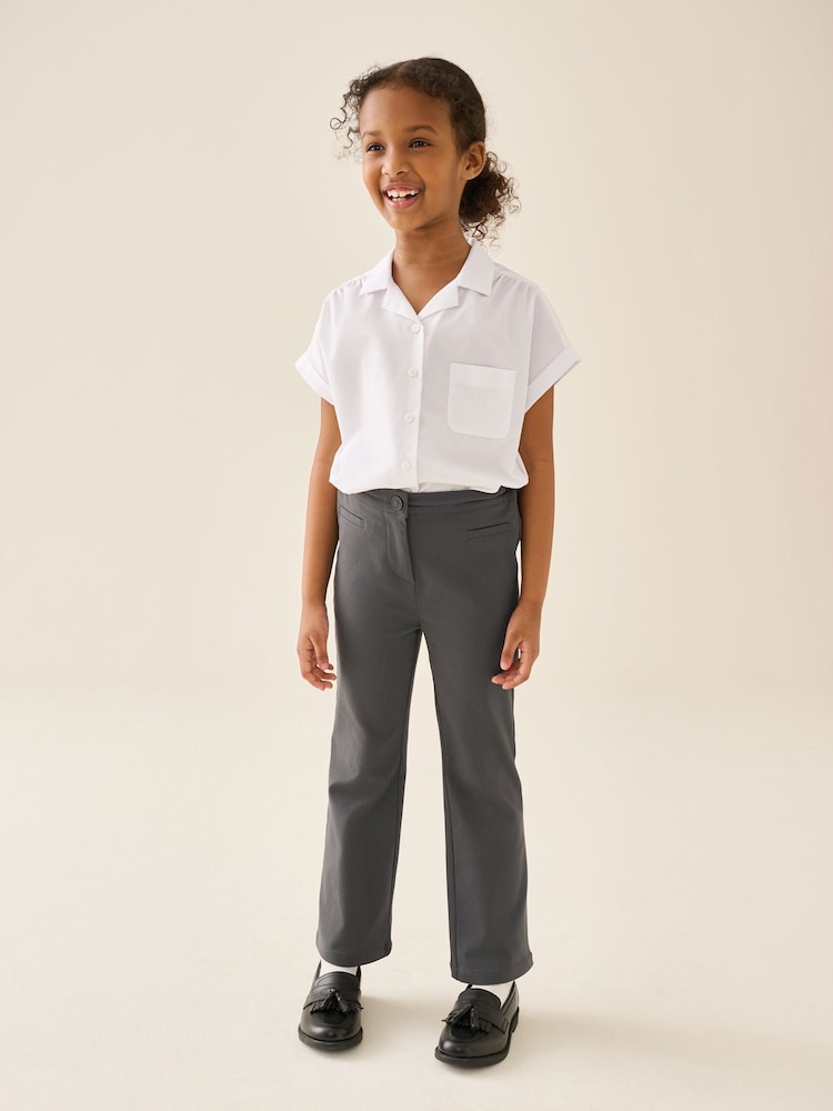 Grey Bootcut Stretch School Trousers (3-18yrs) - Image 2 of 8 Grey Bootcut Stretch School Trousers (3-18yrs) - Image 2 of 8