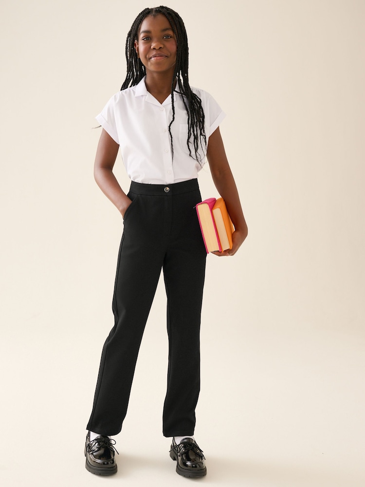 Black Longer Length Senior Straight Leg School Trousers (9-18yrs) - Image 2 of 8